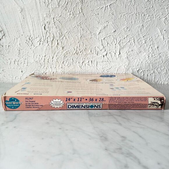 Charles Wysocki Too Pooped Cat on Tree Limb Paint By Number Kit Dimensions - Picture 6 of 12